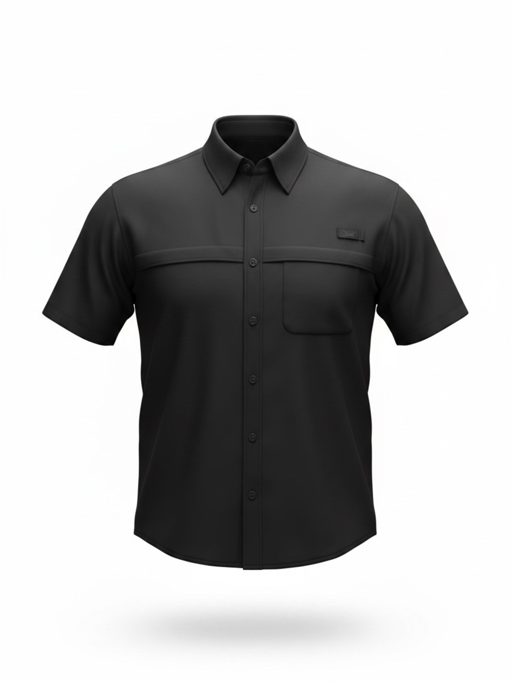 Huk Black Short-Sleeve Casual Button-Down Shirt